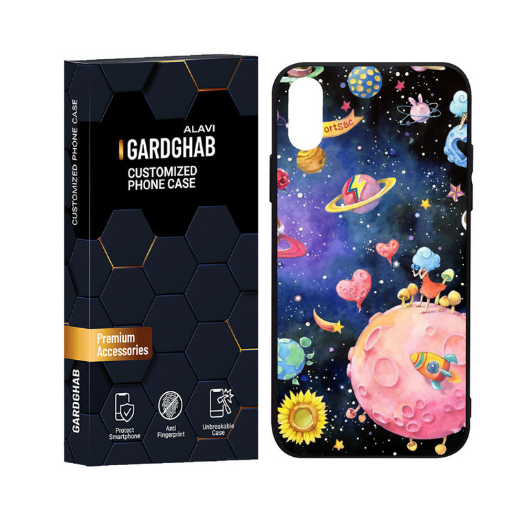 کاور گارد قاب علوی مدل دورژله ای فانتزی مناسب برای گوشی موبایل اپل iPhone X/XS