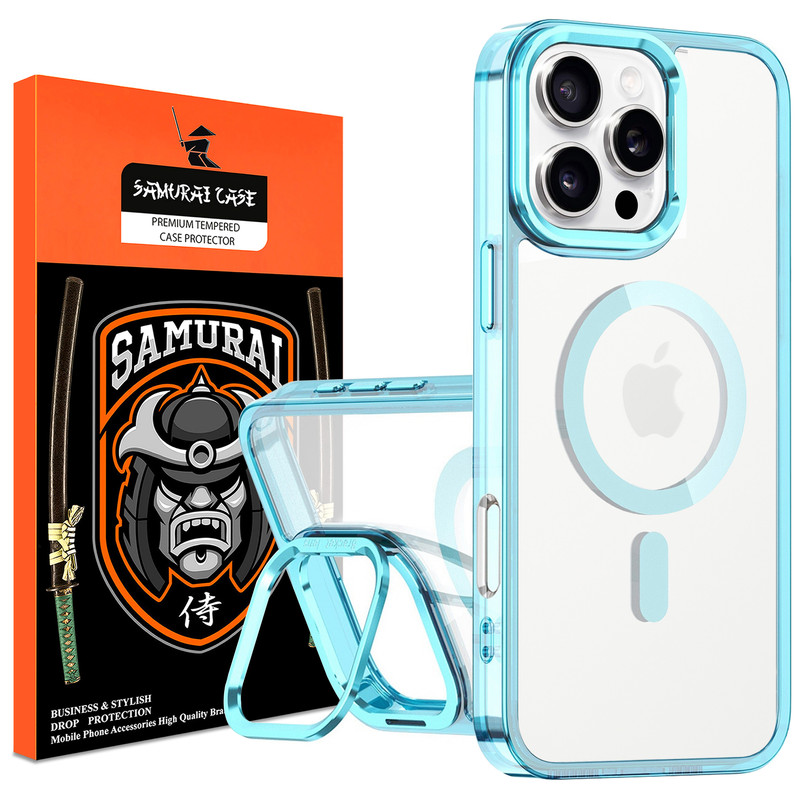 کاور سامورایی مدل Crystal Stand مناسب برای گوشی موبایل اپل iPhone 16 Pro Max