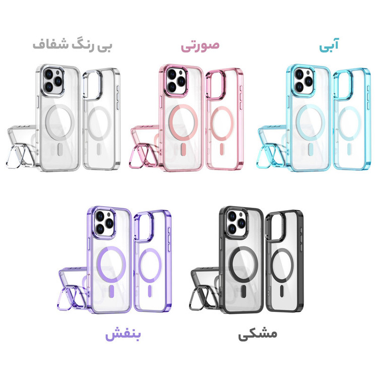 کاور سامورایی مدل Crystal Stand مناسب برای گوشی موبایل اپل iPhone 16 Pro Max