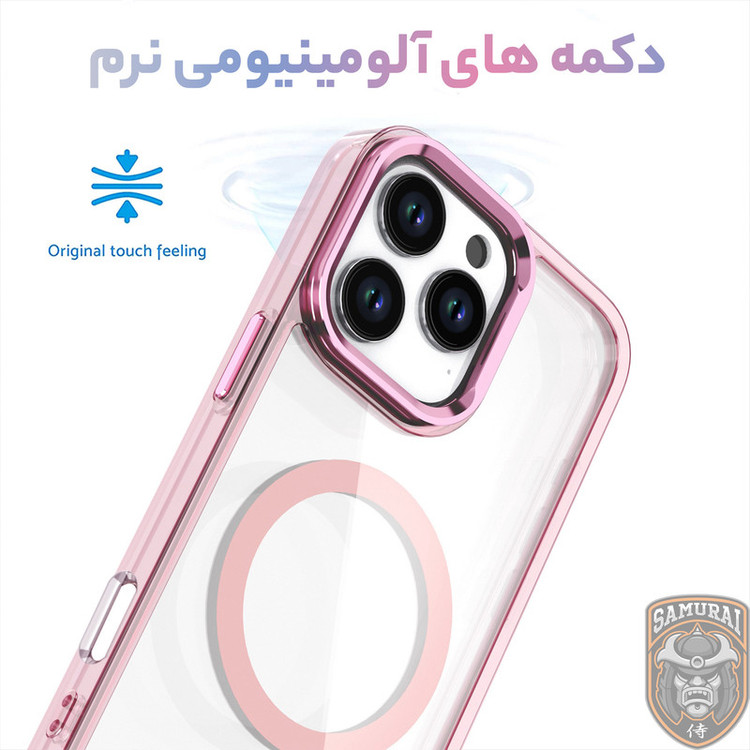 کاور سامورایی مدل Crystal Stand مناسب برای گوشی موبایل اپل iPhone 16 Pro Max