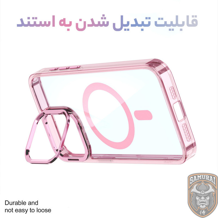کاور سامورایی مدل Crystal Stand مناسب برای گوشی موبایل اپل iPhone 16 Pro Max