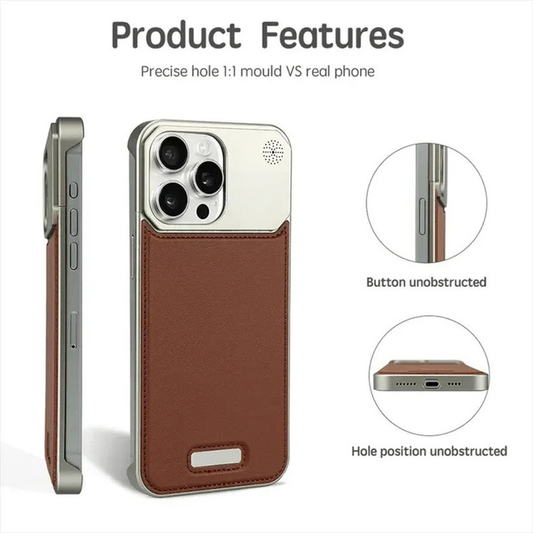 کاور اپیکوی مدل Lux Leather Metal مناسب برای گوشی موبایل اپل iPhone 13 Pro Max