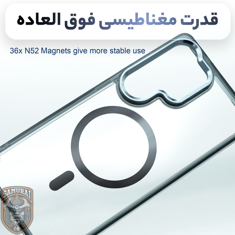 کاور سامورایی مدل Crystal Stand مناسب برای گوشی موبایل سامسونگ Galaxy S25 Ultra