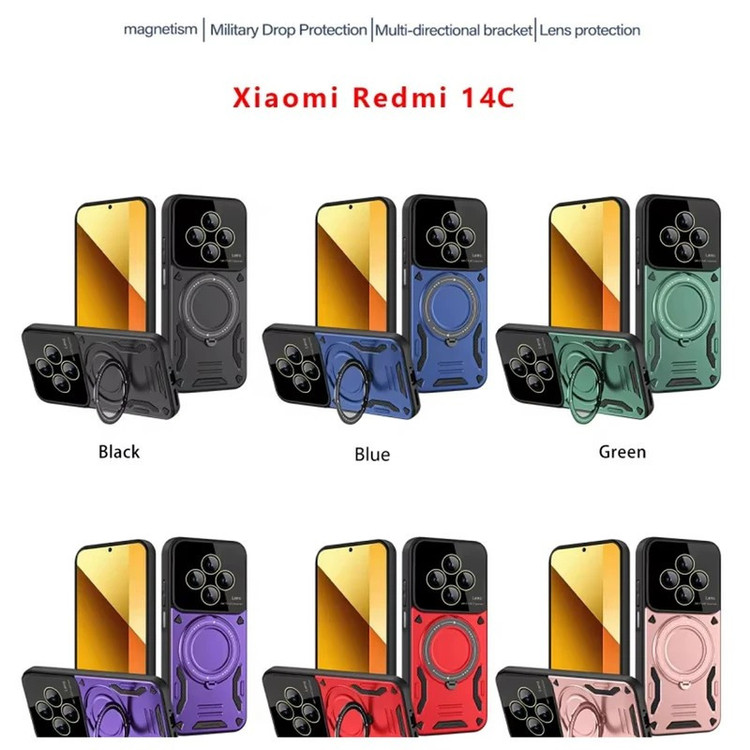 کاور گاردتک مدل Hybrid Armor مناسب برای گوشی موبایل شیائومی Redmi 14C/Redmi 14R/Poco C75 همراه با بند