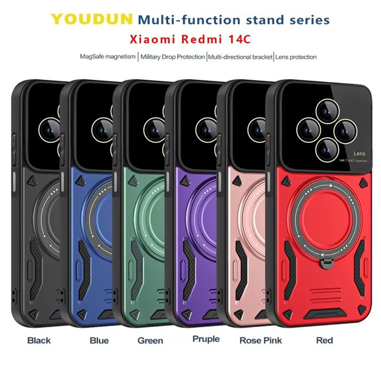 کاور گاردتک مدل Hybrid Armor مناسب برای گوشی موبایل شیائومی Redmi 14C/Redmi 14R/Poco C75 همراه با بند