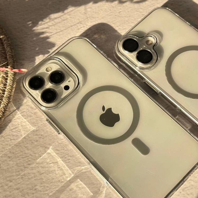 کاور مدل شیشهای مگ سیف دار رنگی مناسب برای گوشی موبایل اپل IPHONE 15 PROMAX
