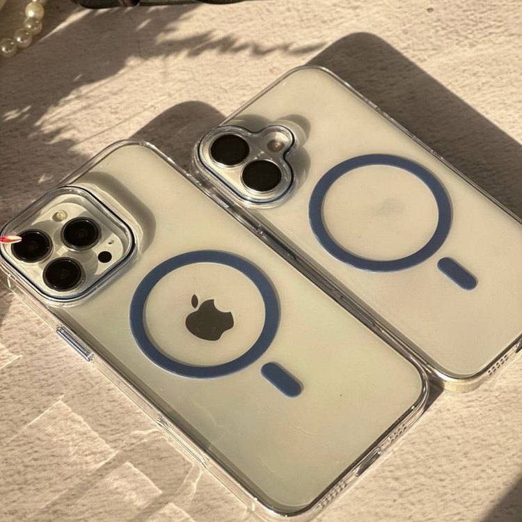 کاور مدل شیشهای مگ سیف دار رنگی مناسب برای گوشی موبایل اپل IPHONE 15 PROMAX
