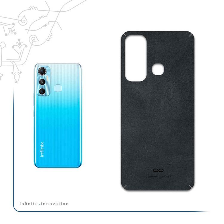 برچسب پوششی ماهوت مدل Graphite-Buffalo-Leather مناسب برای گوشی موبایل اینفینیکس Hot 11
