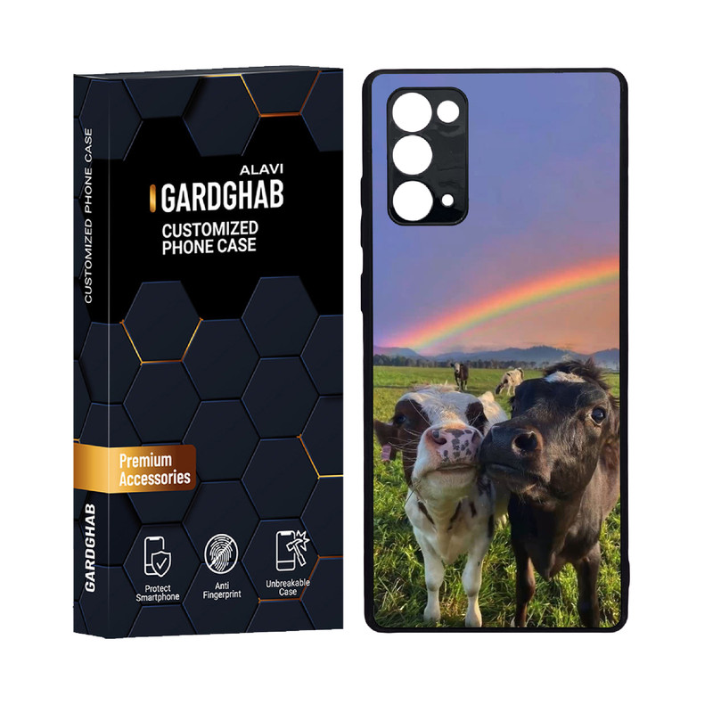 کاور گارد قاب علوی مدل دور ژله ای پشت گلس ایرانی مناسب برای گوشی موبایل سامسونگ  Galaxy Note 20