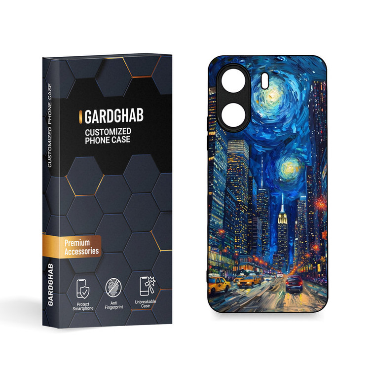 کاور گارد قاب مدل دورژله ای هنری مناسب برای گوشی موبایل شیائومی Poco C65 / Redmi 13c