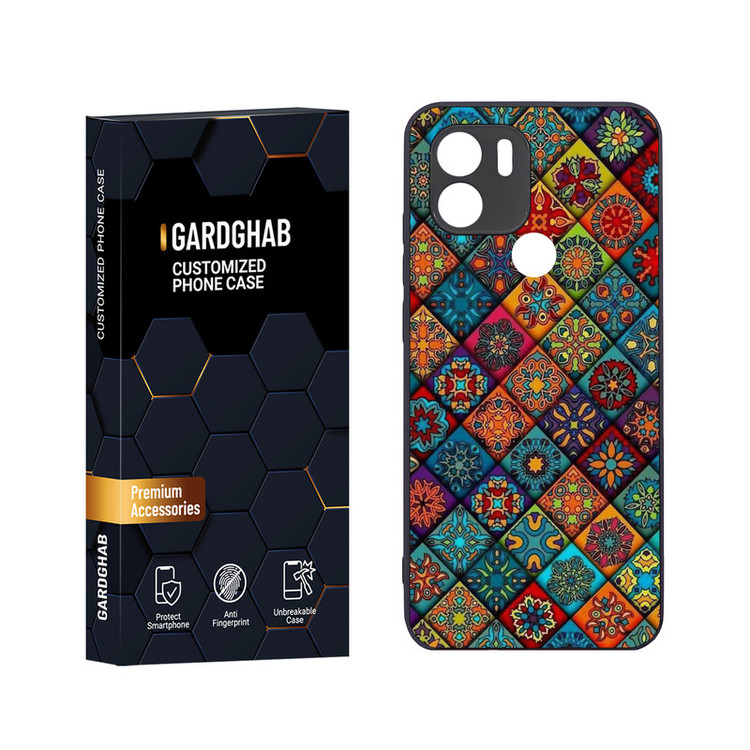کاور گارد قاب مدل دور ژله ای هنری مناسب برای گوشی موبایل شیائومی Redmi A1 Plus / A2 Plus /Poco C51