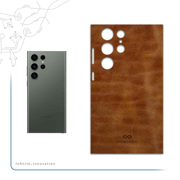 برچسب پوششی ماهوت مدل Buffalo-Leather مناسب برای گوشی موبایل سامسونگ Galaxy S23 Ultra
