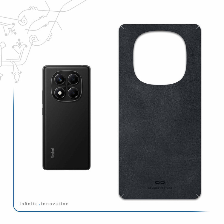 برچسب پوششی ماهوت مدل Graphite-Buffalo-Leather مناسب برای گوشی موبایل شیائومی Redmi Note 14 Pro 4G