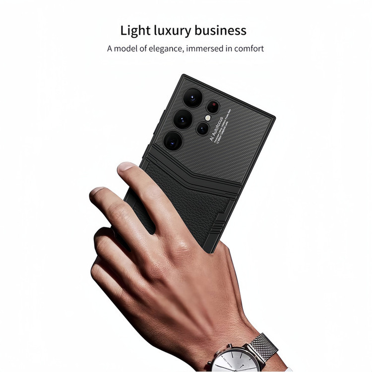 کاور مدل Stylish leather مناسب برای گوشی موبایل سامسونگ Galaxy S24 Ultra