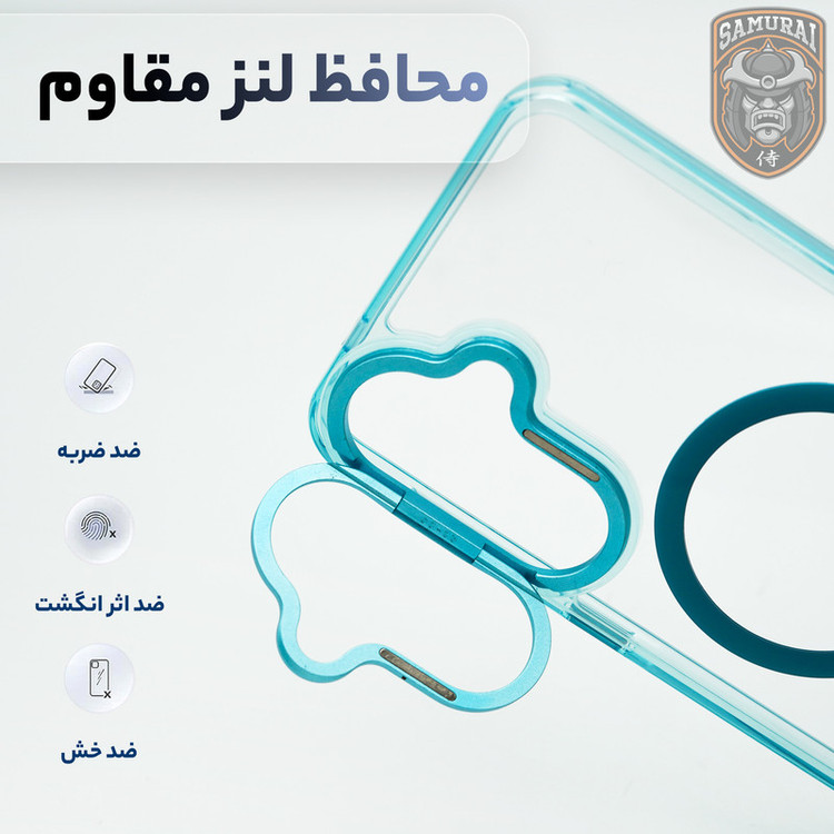 کاور سامورایی مدل Crystal Stand مناسب برای گوشی موبایل سامسونگ Galaxy S25 FE