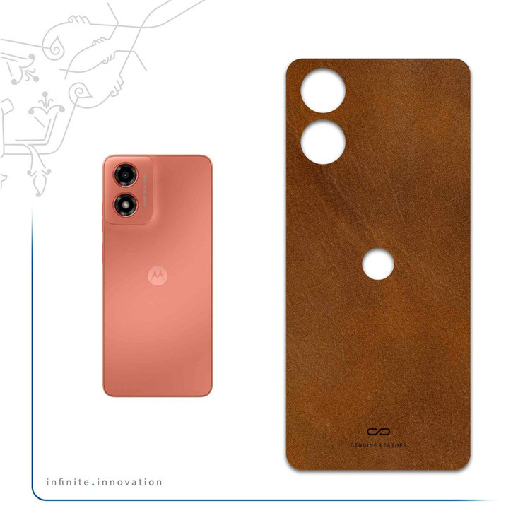 برچسب پوششی ماهوت مدل Buffalo-Leather مناسب برای گوشی موبایل موتورولا Moto G04s