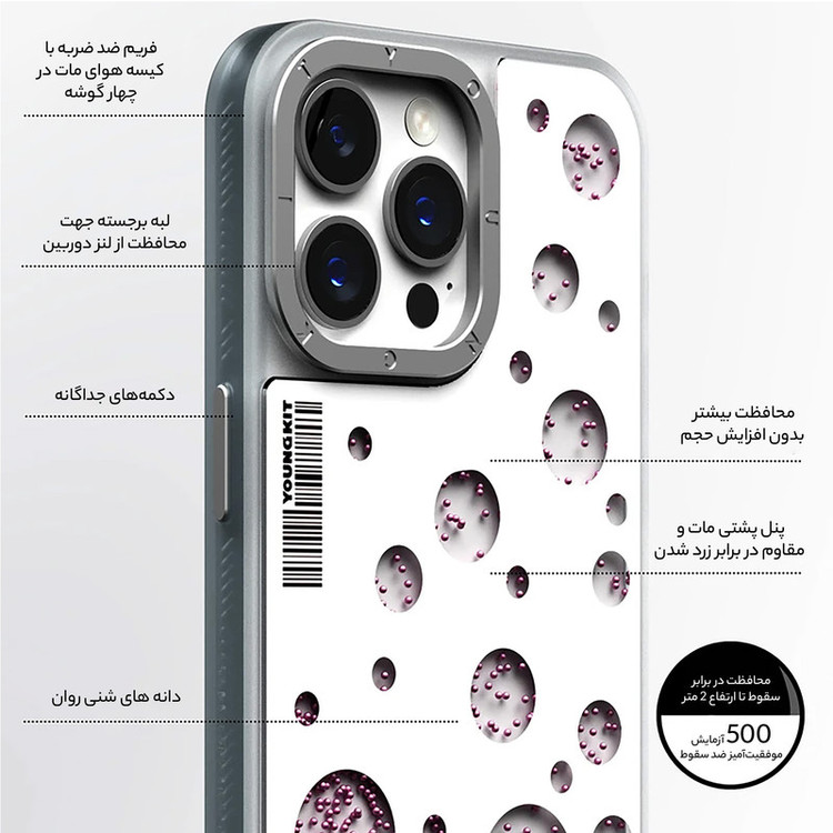 کاور یانگ کیت مدل Quicksand کد BODcx002 مناسب برای گوشی موبایل اپل IPHONE 15 PRO MAX