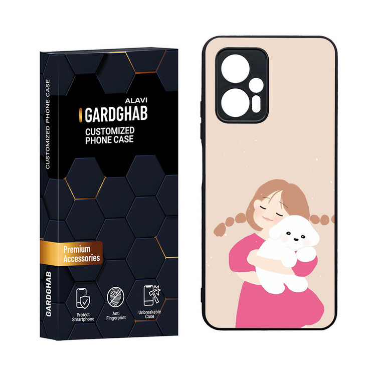 کاور گارد قاب مدل دورژله ای پشت گلس دخترانه مناسب برای گوشی موبایل شیائومی Poco X4 GT / Redmi Note 11t Pro 5G