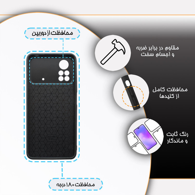 کاور گارد قاب مدل ساده مناسب برای گوشی موبایل شیائومی Poco X4 Pro