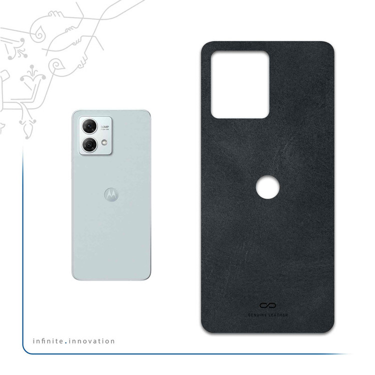 برچسب پوششی ماهوت مدل Graphite-Buffalo-Leather مناسب برای گوشی موبایل موتورولا Moto G84
