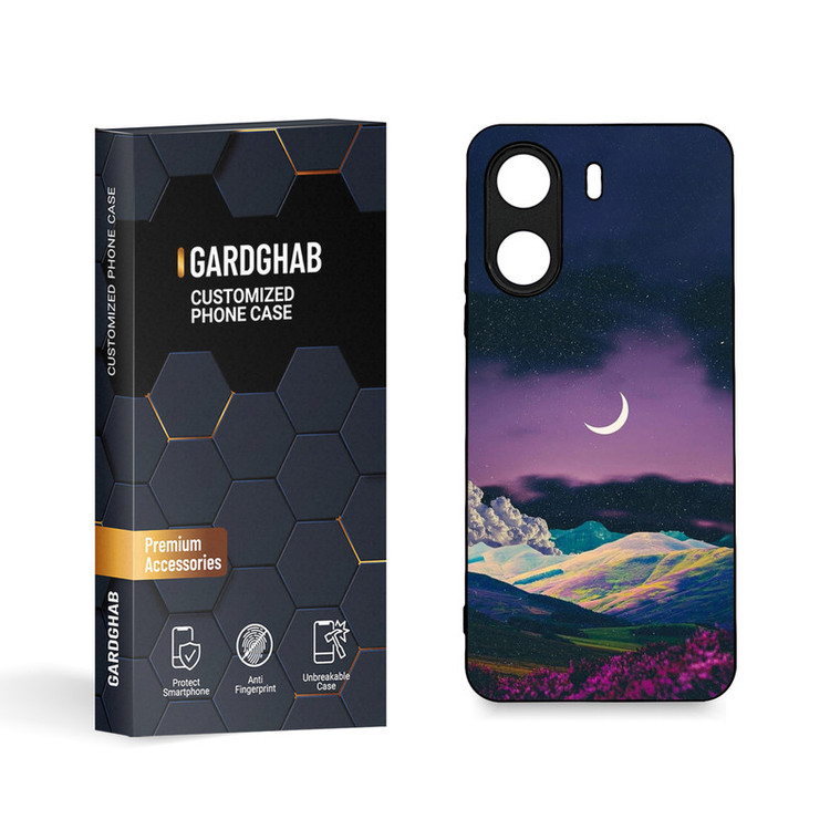 کاور گارد قاب مدل دورژله ای منظره و طبیعت مناسب برای گوشی موبایلأ شیائومی Poco C65 / Redmi 13c