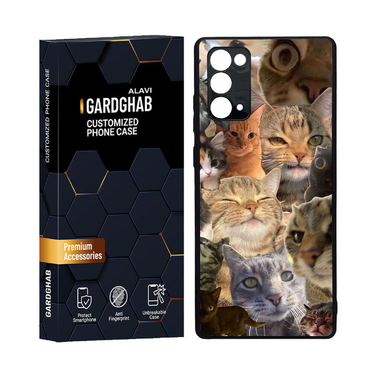 کاور گارد قاب علوی مدل دور ژله ای پشت گلس حیوانات مناسب برای گوشی موبایل سامسونگ Galaxy Note 20