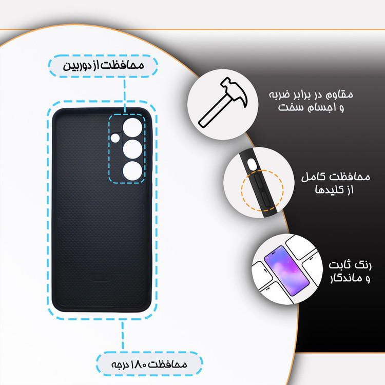 کاور گارد قاب مدل هنری مناسب برای گوشی موبایل سامسونگ Galaxy S24 Plus