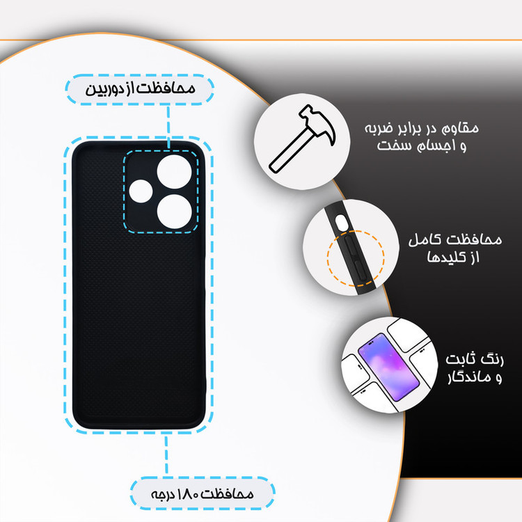 کاور گارد قاب علوی مدل دورژله ای انیمه مناسب برای گوشی موبایل شیائومی Redmi 13 4G / 5G