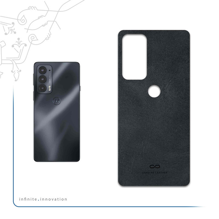 برچسب پوششی ماهوت مدل Graphite-Buffalo-Leather مناسب برای گوشی موبایل موتورولا Edge 20