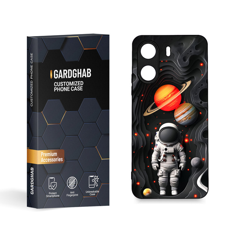 کاور گارد قاب مدل دورژله ای کهکشان مناسب برای گوشی موبایل شیائومی  Poco C65 / Redmi 13c