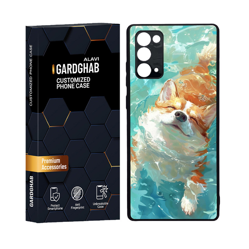 کاور گارد قاب علوی مدل دور ژله ای پشت گلس حیوانات مناسب برای گوشی موبایل سامسونگ  Galaxy Note 20