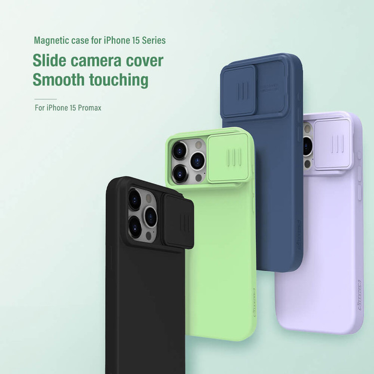کاور نیلکین مدل CamShield Silky Silicone مناسب برای گوشی موبایل اپل iPhone 15 Pro Max