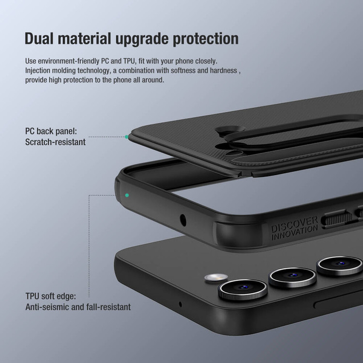 کاور نیلکین مدل Super Frosted Shield Pro مناسب برای گوشی موبایل سامسونگ Galaxy S23 Plus
