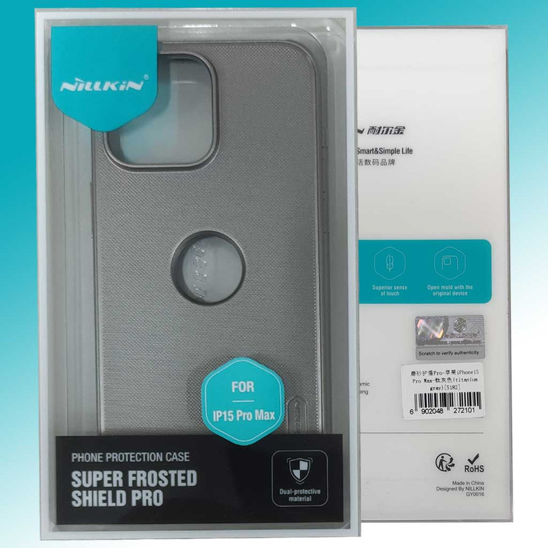 کاور نیلکین مدل Super Frosted Shield Pro ogo cutout مناسب برای گوشی موبایل اپل IPhone 15 Pro Max