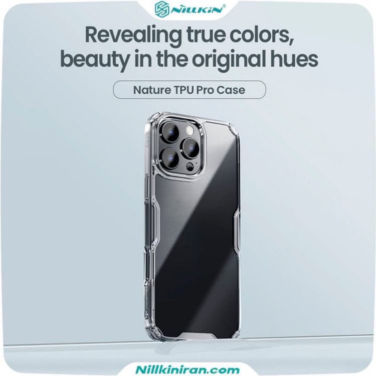 کاور نیلکین مدل Nature TPU Pro مناسب برای گوشی موبایل اپل iPhone 16 pro max