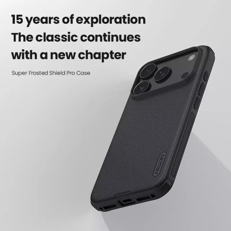 کاور نیلکین مدل Super Frosted Shield Pro مناسب برای گوشی موبایل اپل iPhone 17 Pro Max
