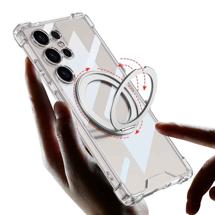 کاور جی کی کی مدل AIRBAG WITH ROTARY STAND مناسب برای گوشی سامسونگ galaxy s25 ultra