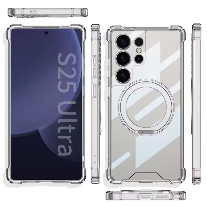 کاور جی کی کی مدل AIRBAG WITH ROTARY STAND مناسب برای گوشی سامسونگ galaxy s25 ultra