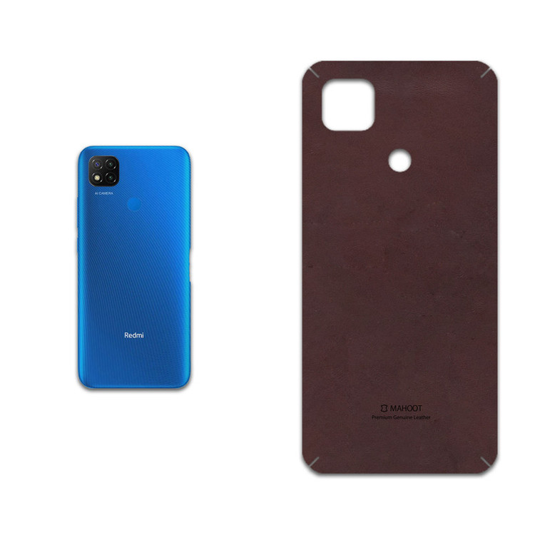 برچسب پوششی ماهوت مدل Matte-Dark-Brown-Leather مناسب برای گوشی موبایل شیائومی Redmi 9C NFC