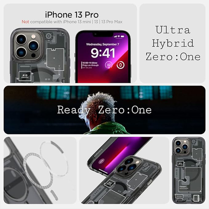کاور اسپیگن مدل مگ سیف Zero one مناسب برای گوشی موبایل اپل iPhone 13 Pro Max