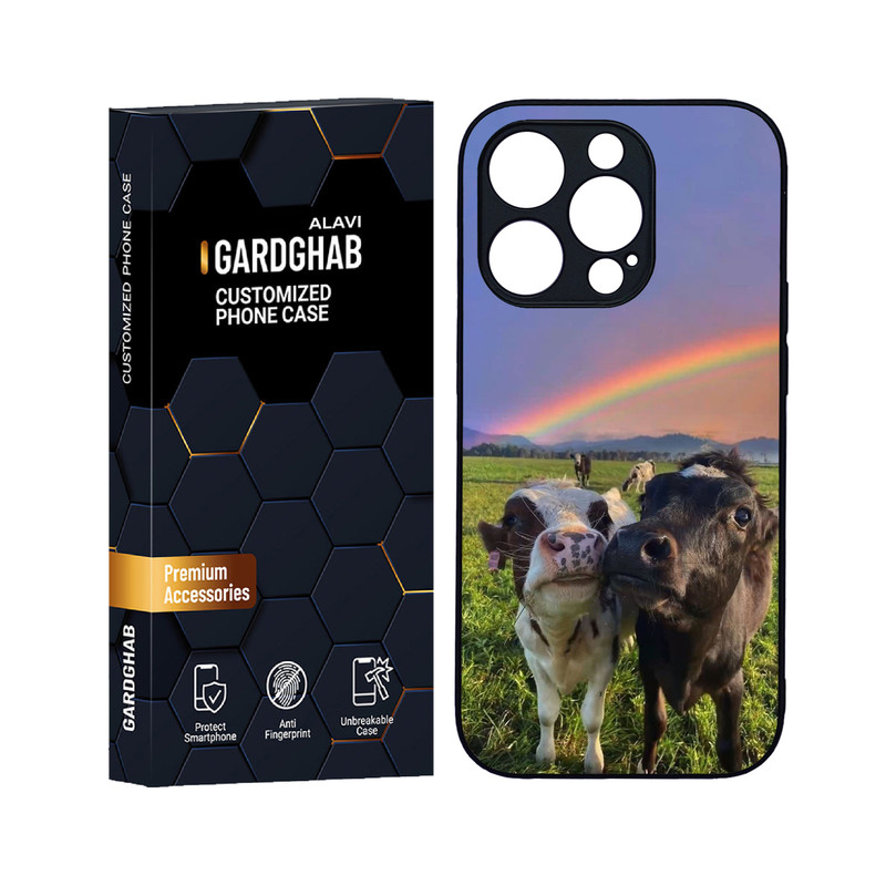 کاور گارد قاب علوی مدل دورژله ای حیوانات مناسب برای گوشی موبایل اپل iPhone 14 Pro