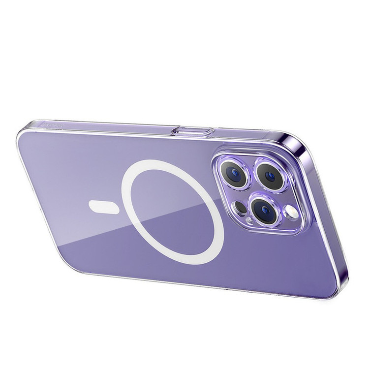 کاور موبایل بیسوس مدل Crystal Series Magnetic مناسب برای گوشی اپل iPhone 14 Pro Max به همراه محافظ صفحه نمایش