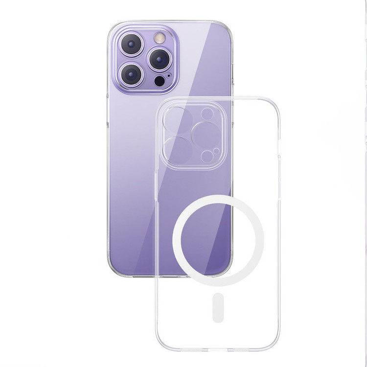 کاور موبایل بیسوس مدل Crystal Series Magnetic مناسب برای گوشی اپل iPhone 14 Pro Max به همراه محافظ صفحه نمایش