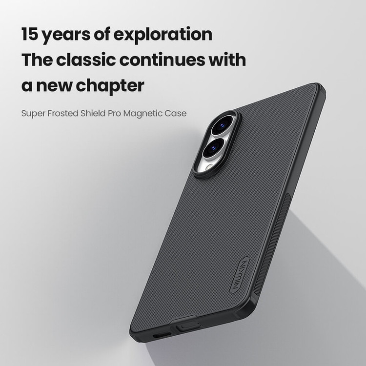 کاور نیلکین مدل Super Frosted Shield Pro Magnetic مناسب برای گوشی موبایل سامسونگ Galaxy S25 Edge