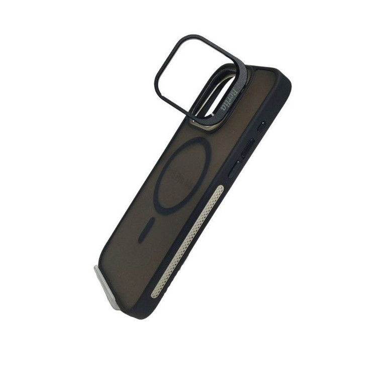 کاور مدل نیمه شفاف مگ سیف دار مناسب برای گوشی موبایل اپل Iphone15promax به همراه محافظ لنز