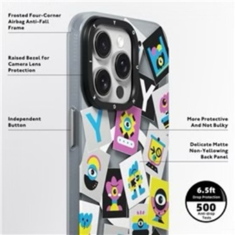 کاور یانگ کیت مدل White S.Nine Colorful Eyes مناسب برای گوشی موبایل اپل iphone 15 promax