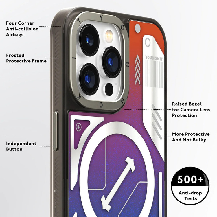 کاور یانگ کیت مدل آکواریومی شاین آبی مناسب برای گوشی موبایل اپل Iphone15promax