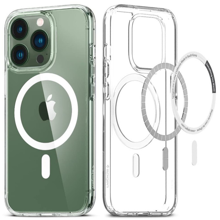 کاور اسپیگن مدل ultra hiybrid magsafe مناسب برای گوشی موبایل اپل iphone 13 promax