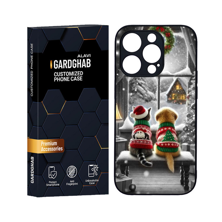 کاور گارد قاب علوی مدل دورژله ای هنری مناسب برای گوشی موبایل اپل iPhone 14 Pro