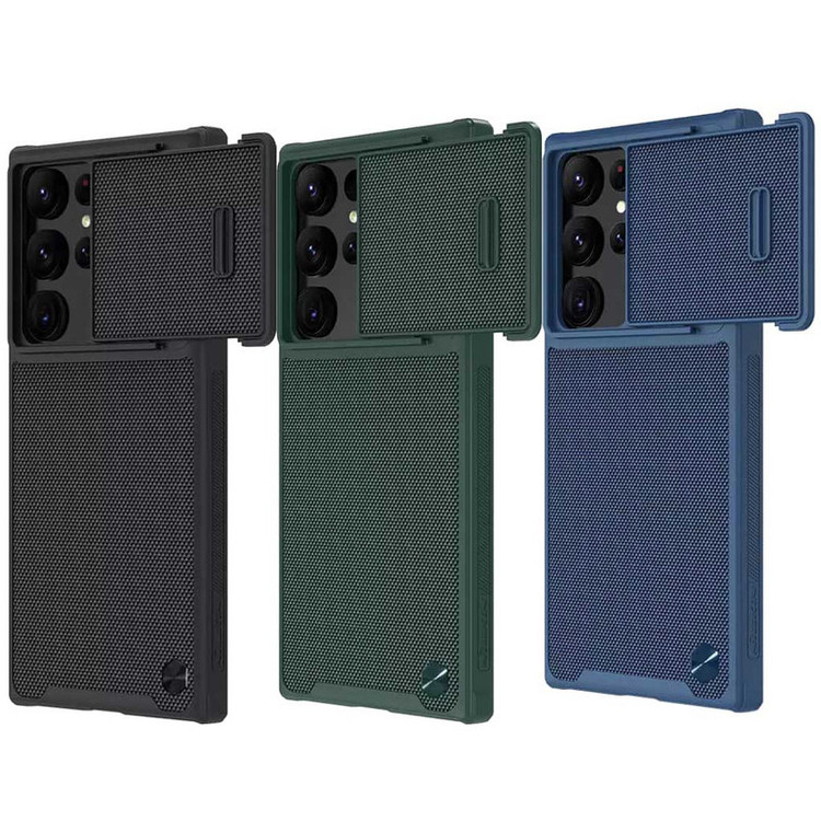 کاور نیلکین مدل Textured Fiber S Case مناسب برای گوشی موبایل سامسونگ Galaxy S23 Ultra